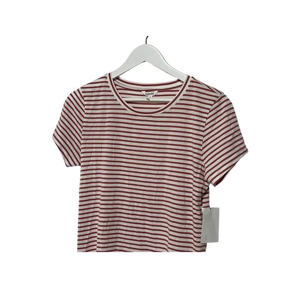 SPLENDID TOP WOMENS SIZE MEDIUM LULU CREW NECK TEE SHIRT RED WHITE STRIPES NEW - Picture 6 of 12